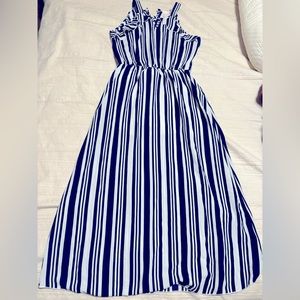 Girls Striped long dress lined